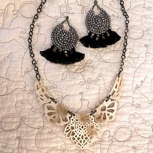 Noonday necklace and earrings. Great condition.